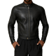 Men's Black Leather Biker Jacket